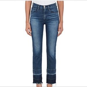 3x1 Straight Leg Raw Hem Cropped Jeans